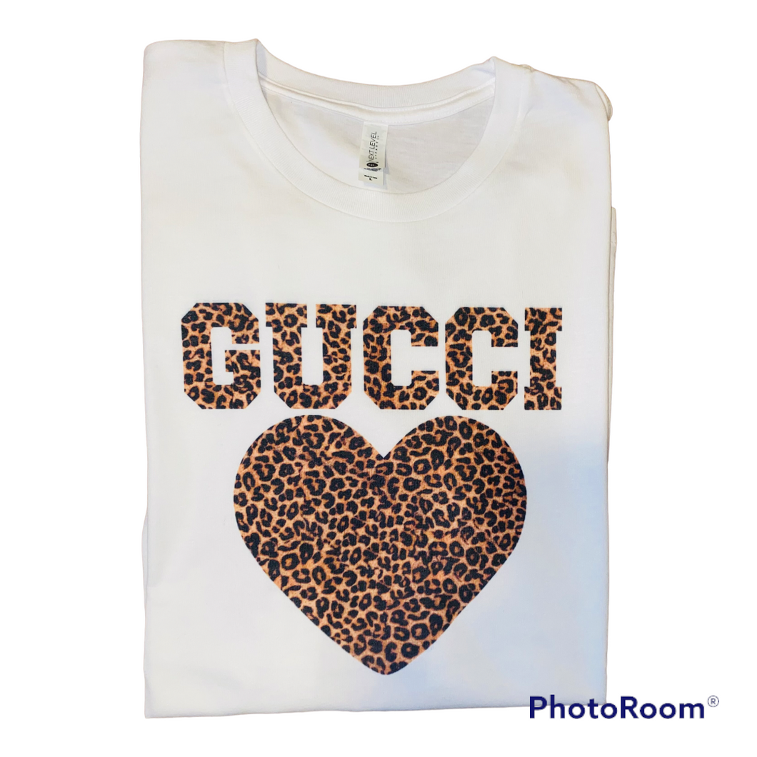 Leopard Heart Tee