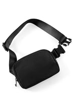 Load image into Gallery viewer, Black Nylon Adjustable Belt Bag
