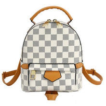 Load image into Gallery viewer, Weekender Mini White Plaid Backpack
